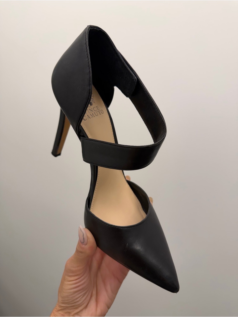 VINCE CAMUTO Carlotte
Leather Asymmetrical Strappy
Pointed Heel - Picture 14 of 14